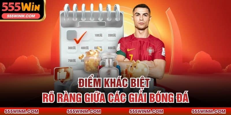 Điểm khác biệt rõ ràng giữa các giải bóng đá